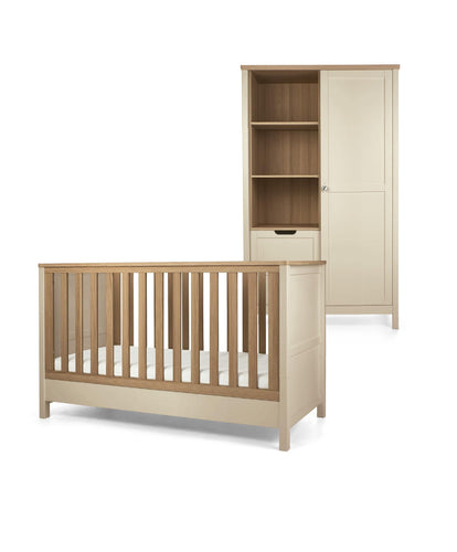 Mamas & Papas Furniture Sets Harwell 2 Piece Cotbed Set with Wardrobe - Cashmere