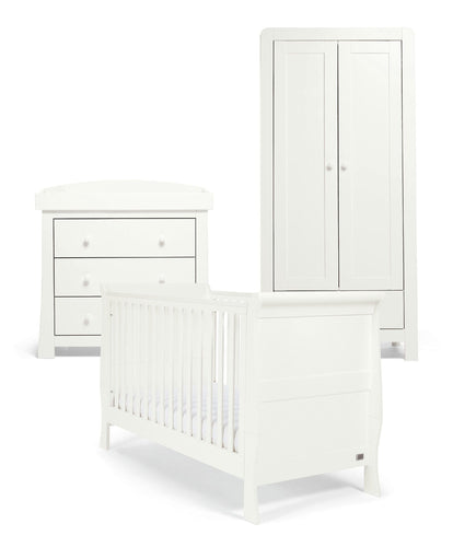 Mamas & Papas Furniture Sets Mia Cotbed Set with Dresser & Dover Wardrobe - White