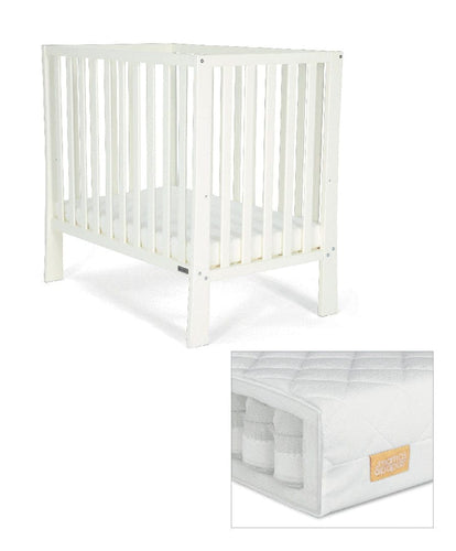 Mamas & Papas Furniture Sets Petite Cot & Pocket Spring Mattress Bundle – White