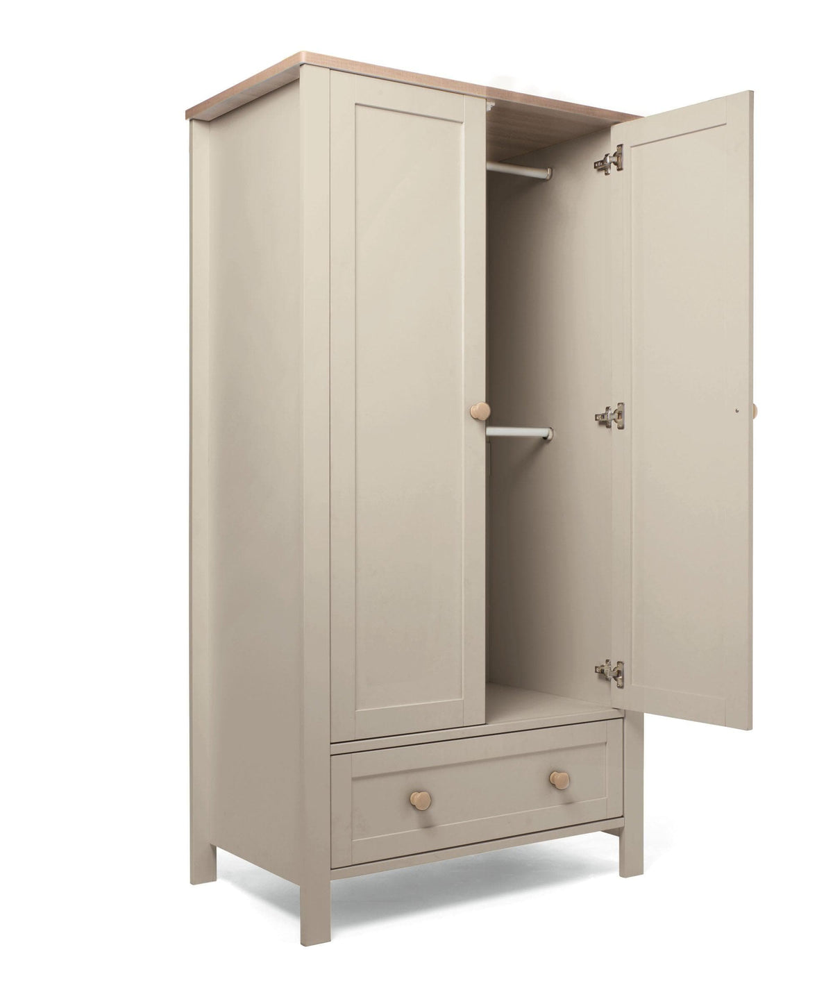 Wedmore 3 Piece Cotbed Set with Dresser Changer & Wardrobe - Pebble Gr ...