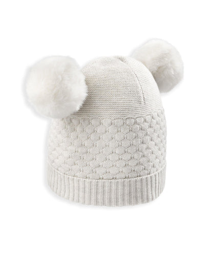 Mamas & Papas Hats & Mitts Knitted Pom Pom Hat - Sand