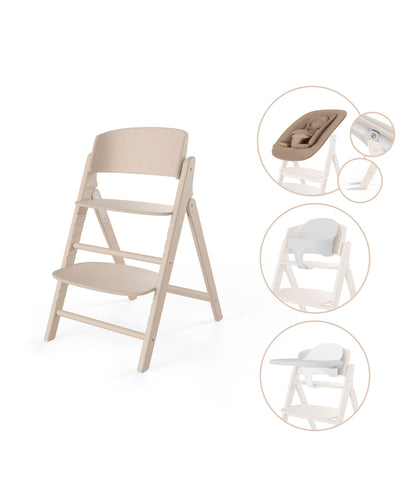 Mamas & Papas Highchairs Cybex Click & Fold Highchair & Bouncer 4-in-1 set – All Natural