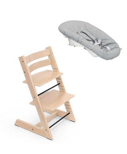 Mamas & Papas Highchairs Tripp Trapp Highchair & Newborn Set Bundle - Natural Oak