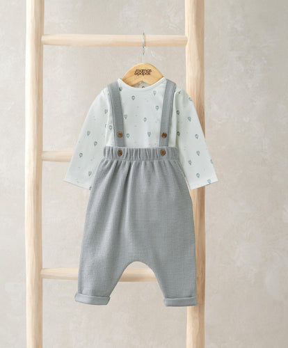 Mamas & Papas Hot Air Balloon Print Bodysuit & Dungaree Set