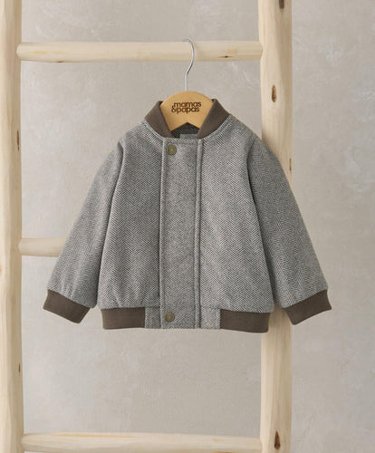 Mamas & Papas Jackets & Coats Herringbone Bomber Jacket