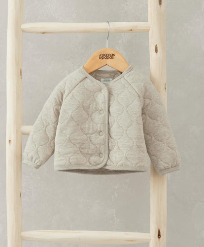 Mamas & Papas Jackets & Coats Oversized Jersey Quilted Jacket - Sand