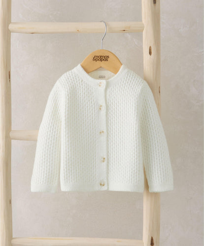 Mamas & Papas Jumpers & Knitwear Knitted Cardigan - White