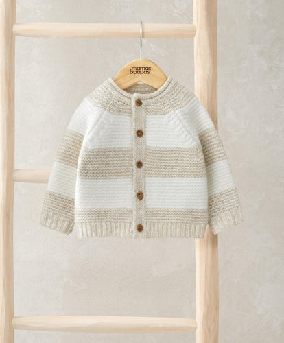 Mamas & Papas Jumpers & Knitwear Stripe Cardigan - Cream