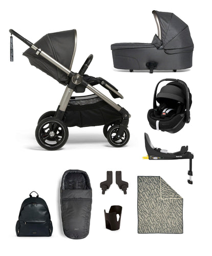 Mamas & Papas Ocarro Pushchair Bundle with Maxi-Cosi Pebble 360 Pro² & Base (9 Piece) – Graphite