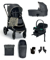 Mamas & Papas Ocarro Pushchair Complete Bundle with Cybex Aton Car Seat & Base (8 Pieces) - Graphite