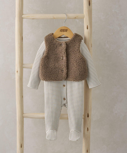 Mamas & Papas Outfits & Sets Borg Gilet & All in One Outfit Set - Sand