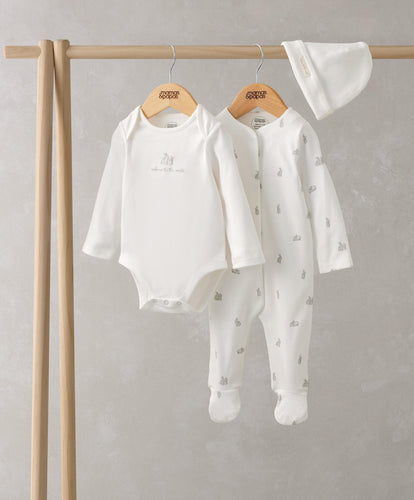 Mamas & Papas Outfits & Sets Bunny Sleepsuit, Bodysuit & Hat