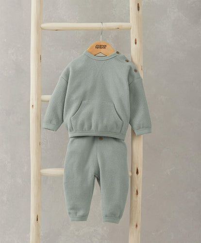 Mamas & Papas Outfits & Sets Waffle Jumper & Leggings (2 Piece) - Blue