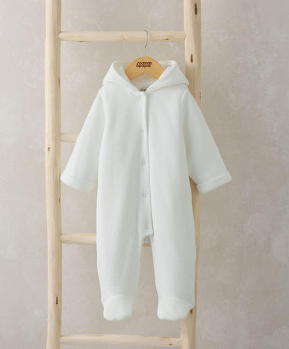 Mamas & Papas Pramsuits Velour Pramsuit - White