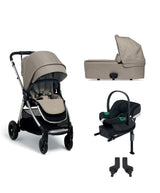 Mamas & Papas Pushchairs Flip XT³ Pushchair & Carrycot Bundle with Cybex Aton B2 i-Size Car Seat – Fawn