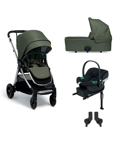 Mamas & Papas Pushchairs Flip XT³ Pushchair & Carrycot Bundle with Cybex Aton B2 i-Size Car Seat – Juniper