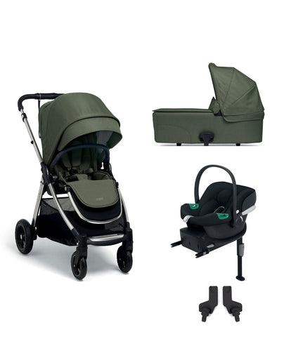 Mamas & Papas Pushchairs Flip XT³ Pushchair & Carrycot Bundle with Cybex Aton B2 i-Size Car Seat – Juniper