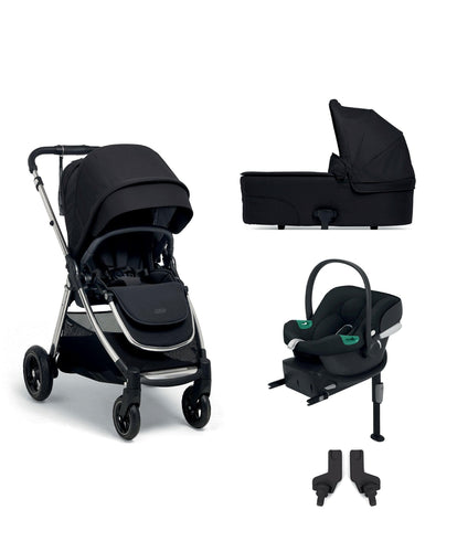 Mamas & Papas Pushchairs Flip XT³ Pushchair & Carrycot Bundle with Cybex Aton B2 i-Size Car Seat – Slated Navy