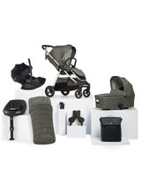 Mamas & Papas Pushchairs Flip XT³ Pushchair Complete Bundle with Cybex Cloud G Car Seat & Base (8 Pieces) - Harbour Grey