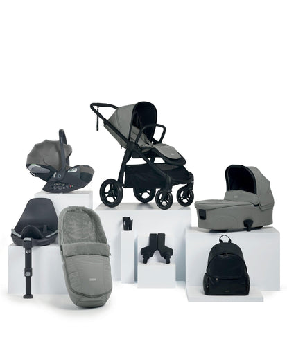 Mamas & Papas Pushchairs Ocarro Pushchair Complete Bundle with Cybex Cloud T Car Seat & Base (8 Pieces) - Flint Grey