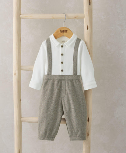 Mamas & Papas Rompers Herringbone Mock Romper