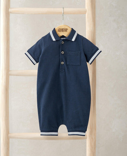 Mamas & Papas Rompers Jersey Polo Romper