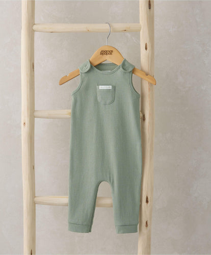 Mamas & Papas Rompers Organic Ribbed Romper - Sage