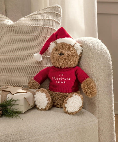 Mamas & Papas Soft Toys Christmas Bear Soft Toy