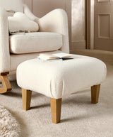 Mamas & Papas Stools Hilston Footstool - Off White Boucle