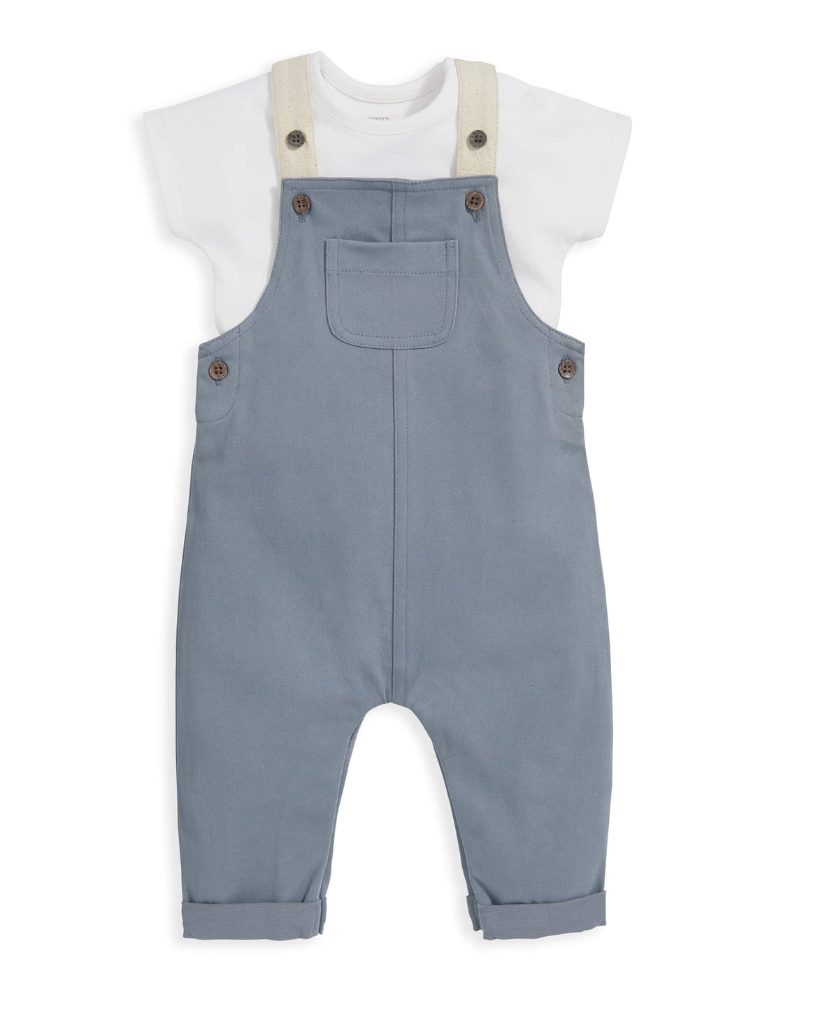 T-Shirt & Dungarees Outfit Set - Blue – Mamas & Papas UK