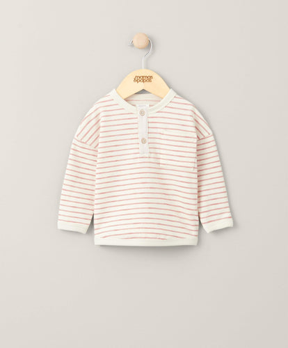 Mamas & Papas Tops & Shirts Stripe Long Sleeved Top - Cream