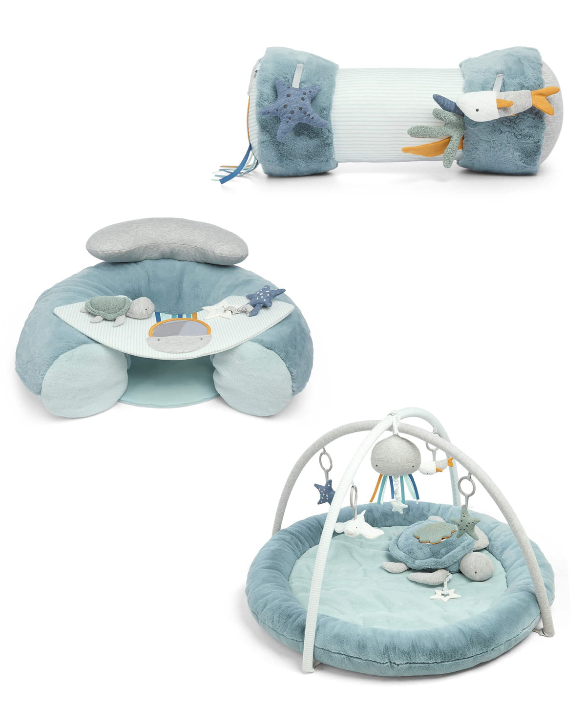 Welcome to the World 3 Piece Under the Sea Playmat Bundle - Blue