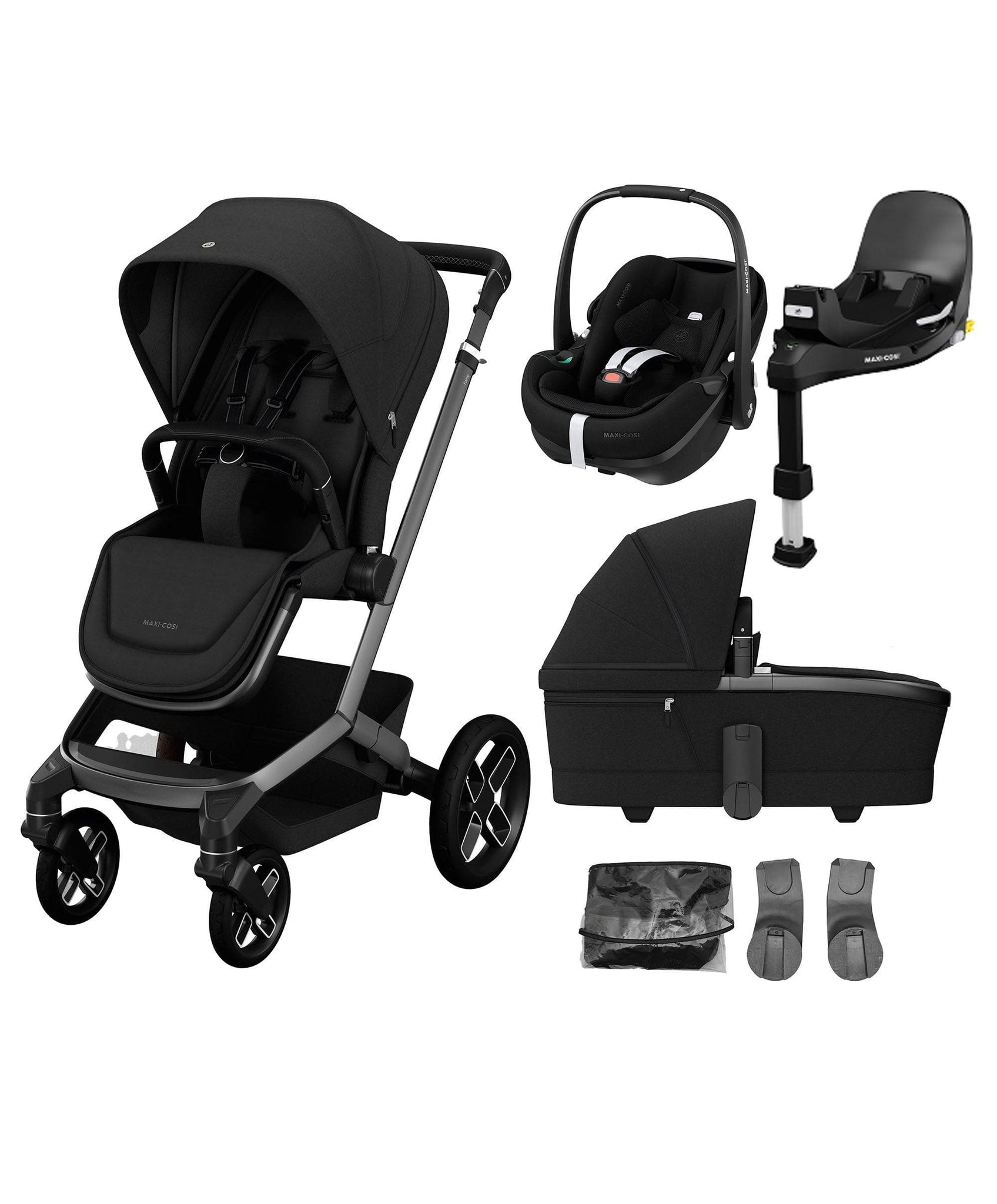 Maxi Cosi Fame Pushchair Bundle With Pebble 360 Pro 2 Car Seat Base Mamas Papas UK