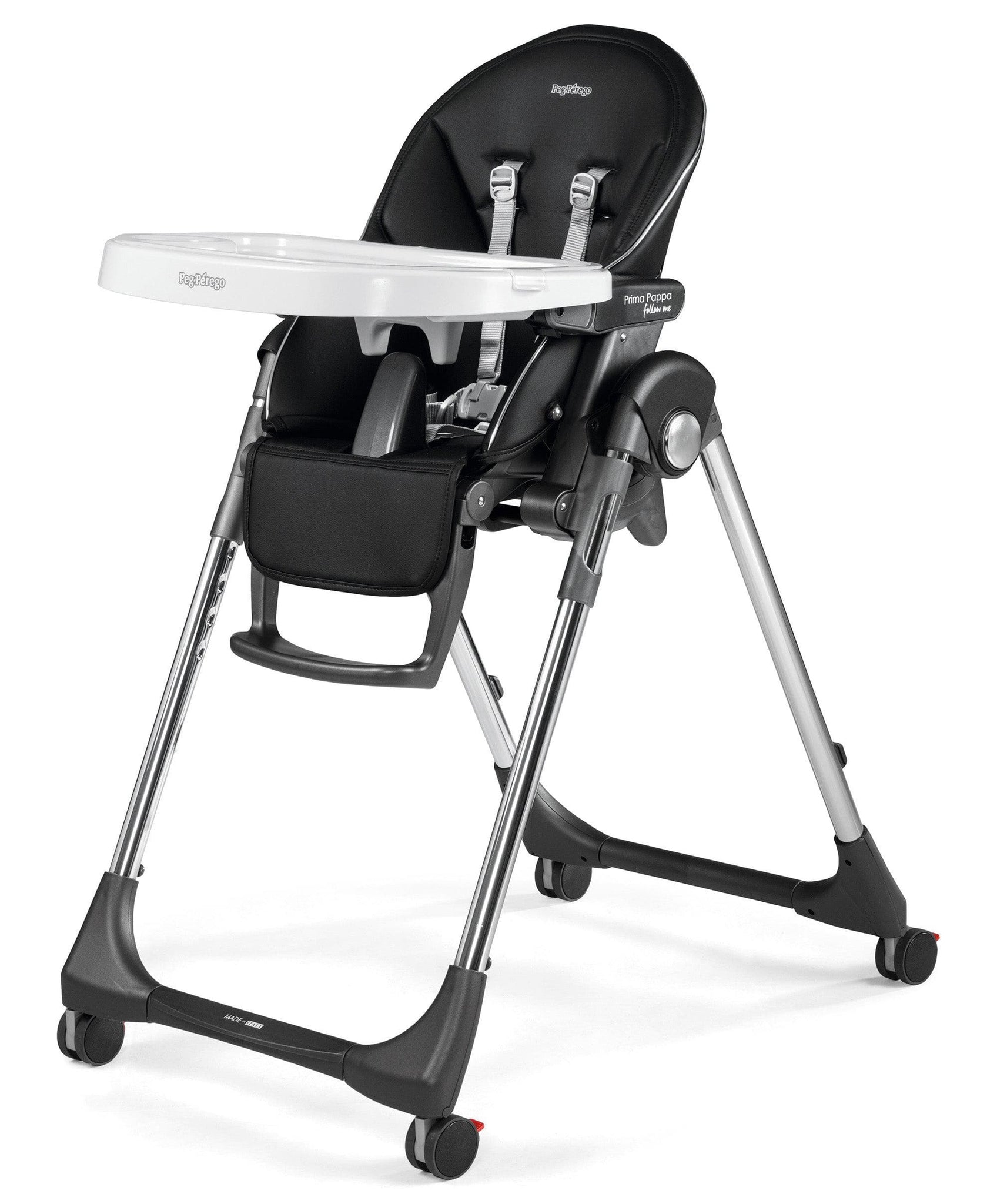 Peg Perego Prima Pappa Follow Me Highchair Hi Tech Licorice Mamas Papas UK