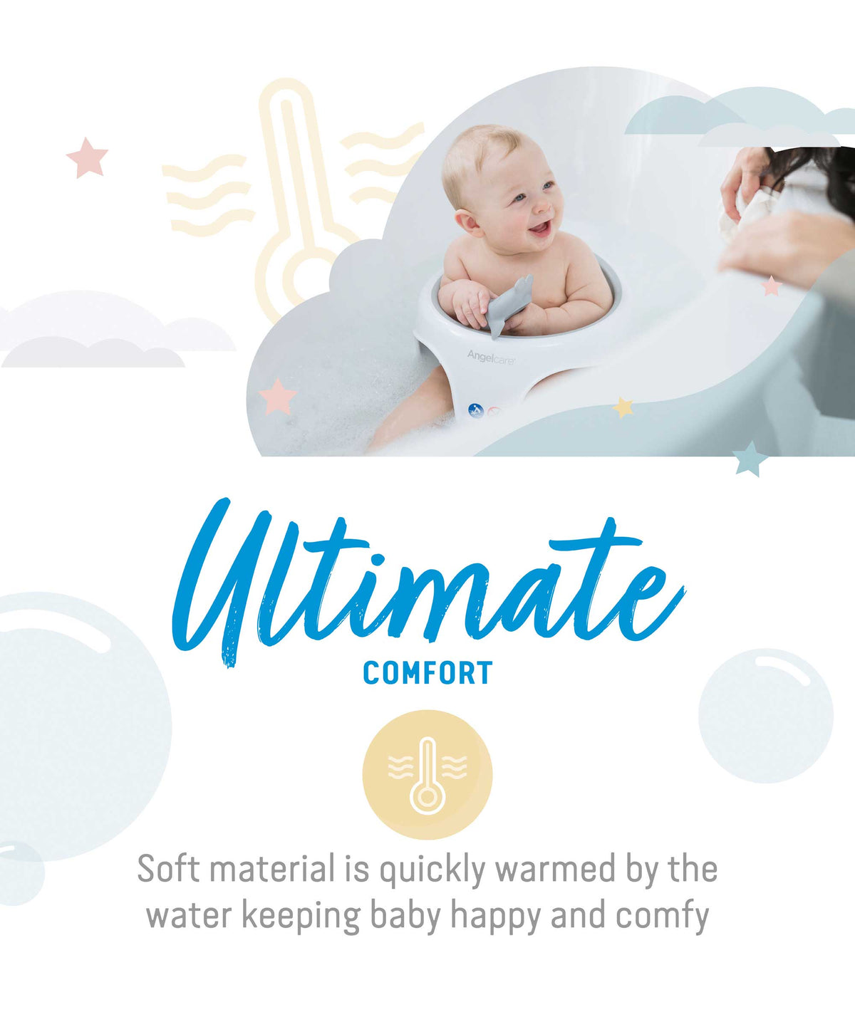 Angelcare® Soft Touch Baby Bath Support – angelcarebaby