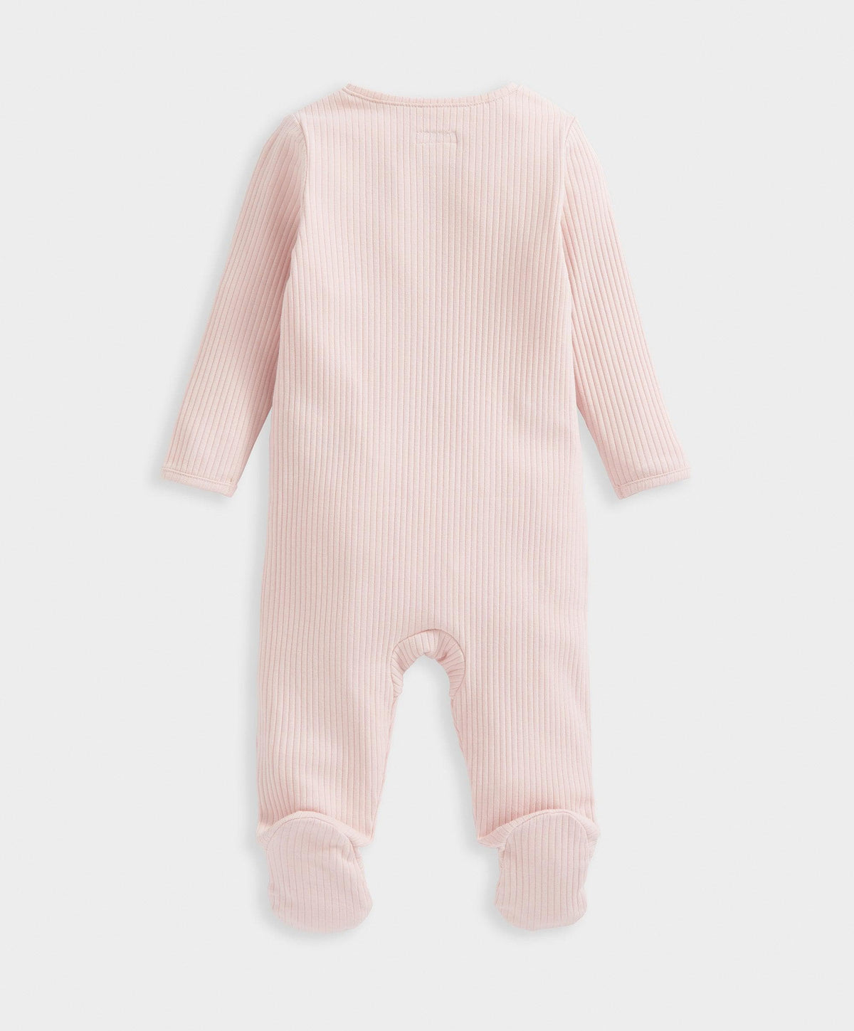Pink Ribbed Zip Sleepsuit | Baby Clothing - Mamas & Papas UK