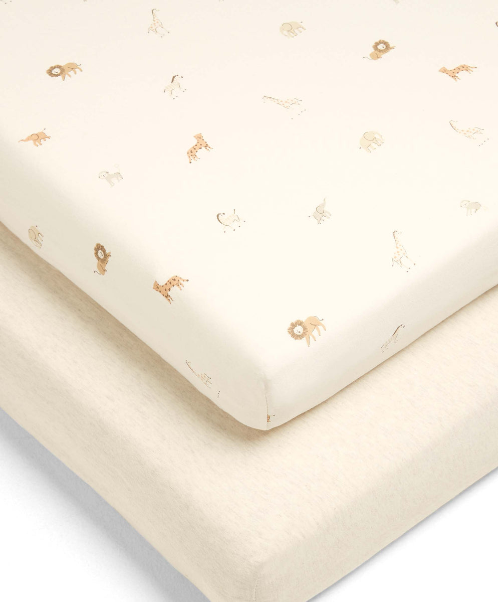 Born to be Wild Safari & Marl Fitted Sheets - Set of 2 – Mamas & Papas UK