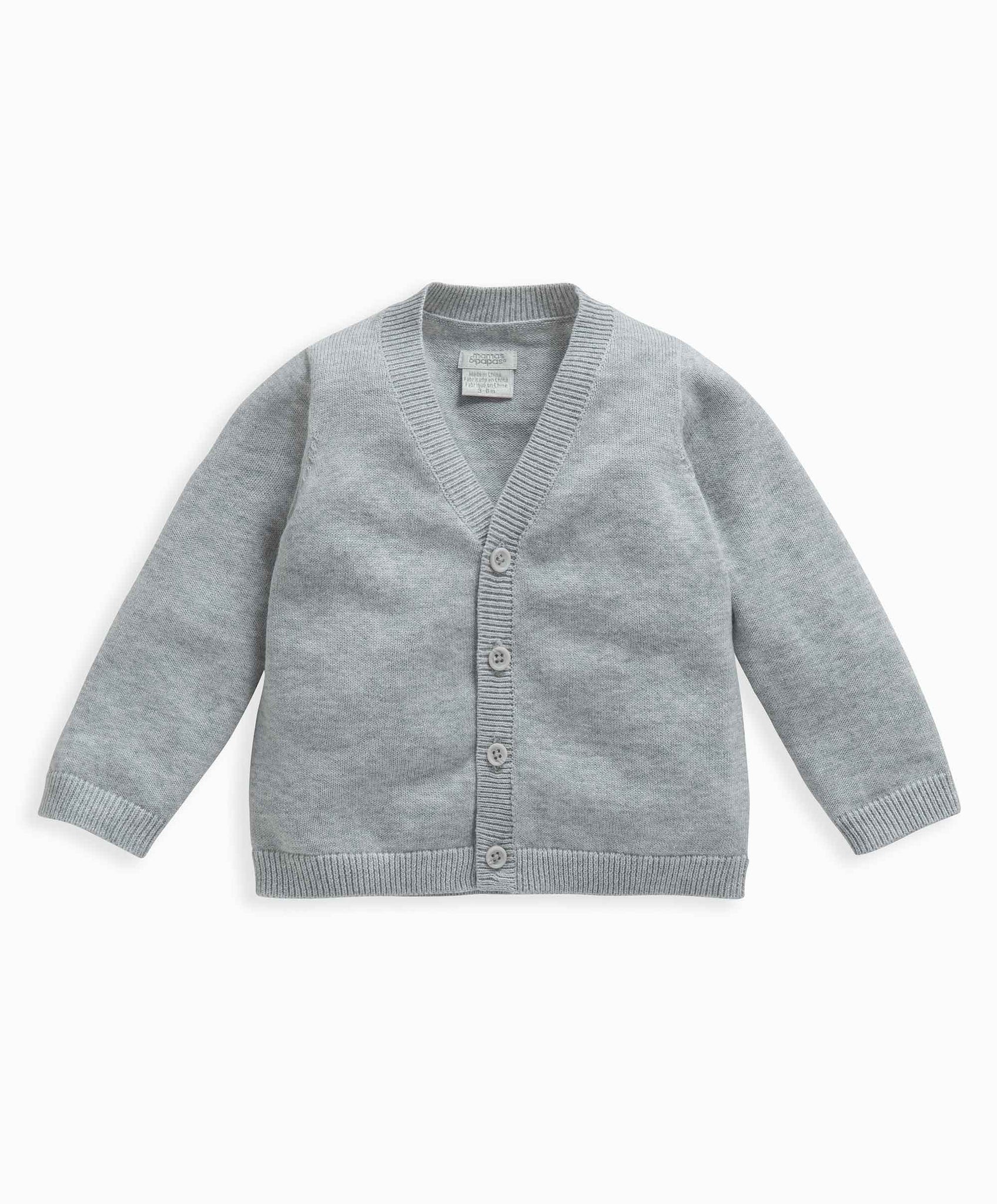 Grey V-Neck Cardigan | Baby Clothing – Mamas & Papas UK