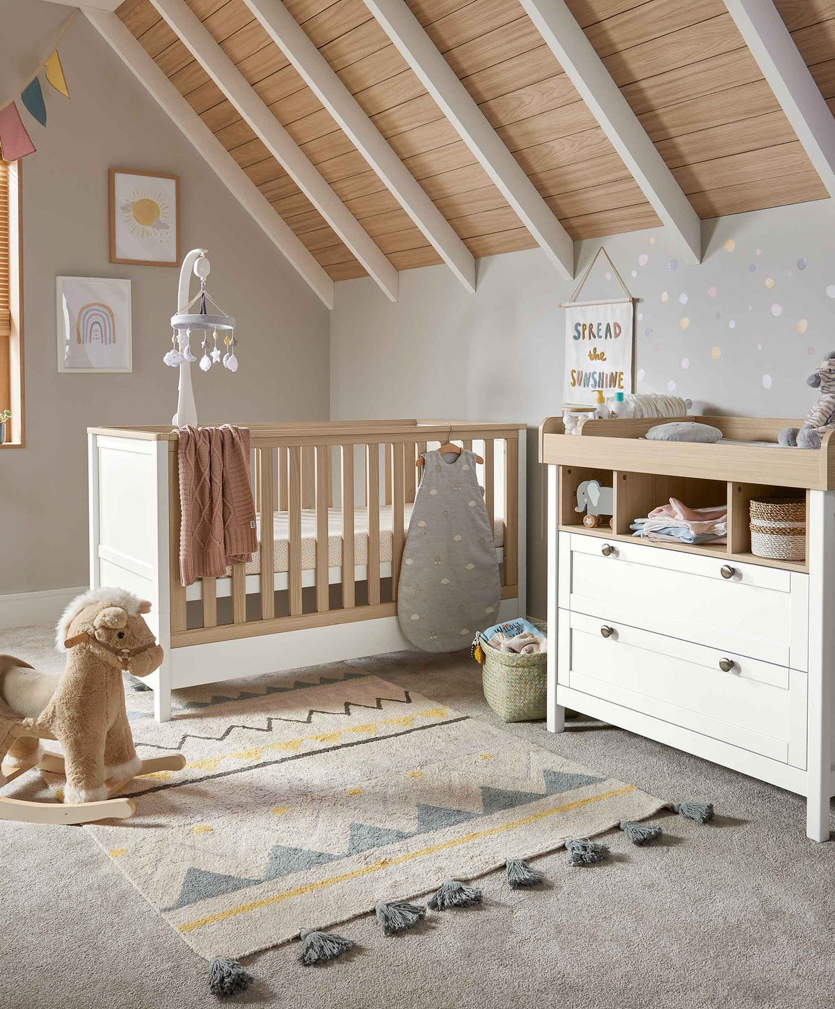 Mamas and papas cot bed with changer online