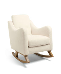 Bowdon Nursing Chair & Footstool - Off-White Boucle – Mamas & Papas UK