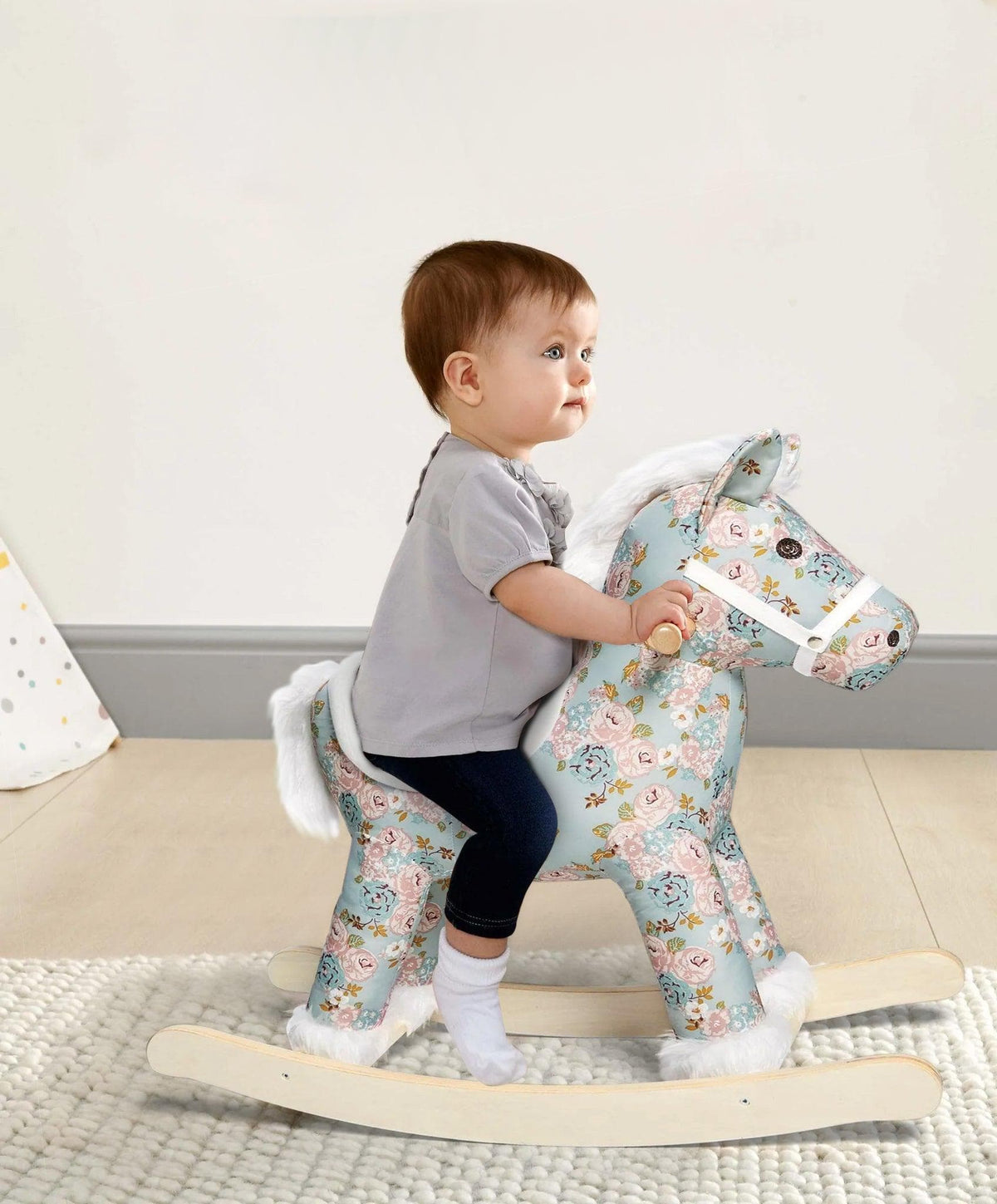 Baby riding hot sale horse toy