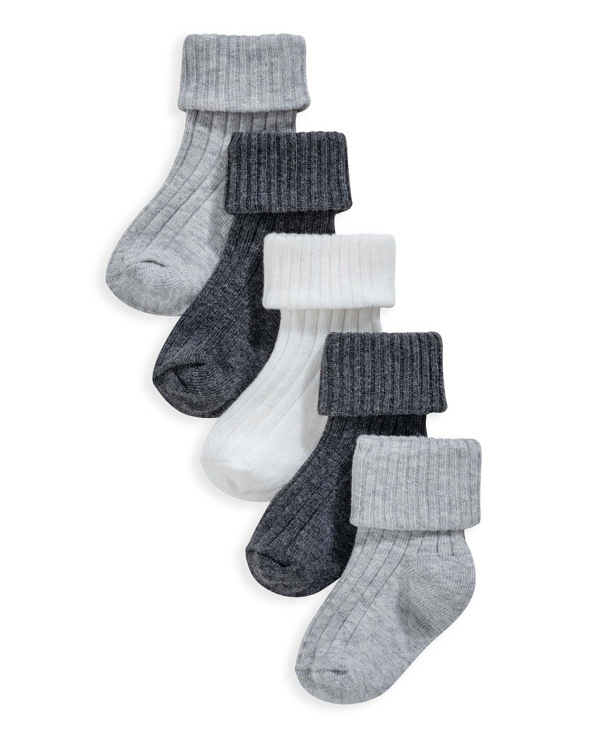 Grey Ribbed Socks Multipack - Set of 5 – Mamas & Papas UK
