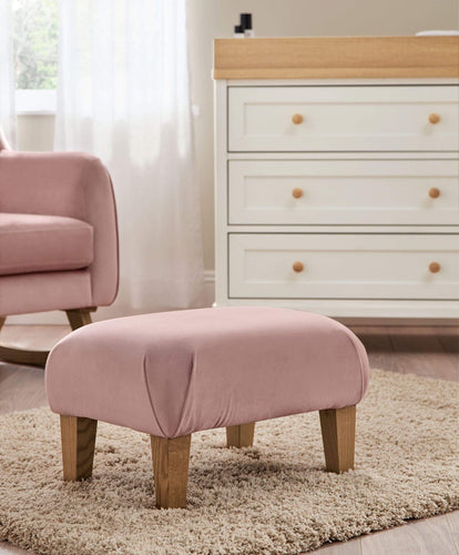 Mamas & Papas Stools Hilston Nursery Footstool - Blush Velvet